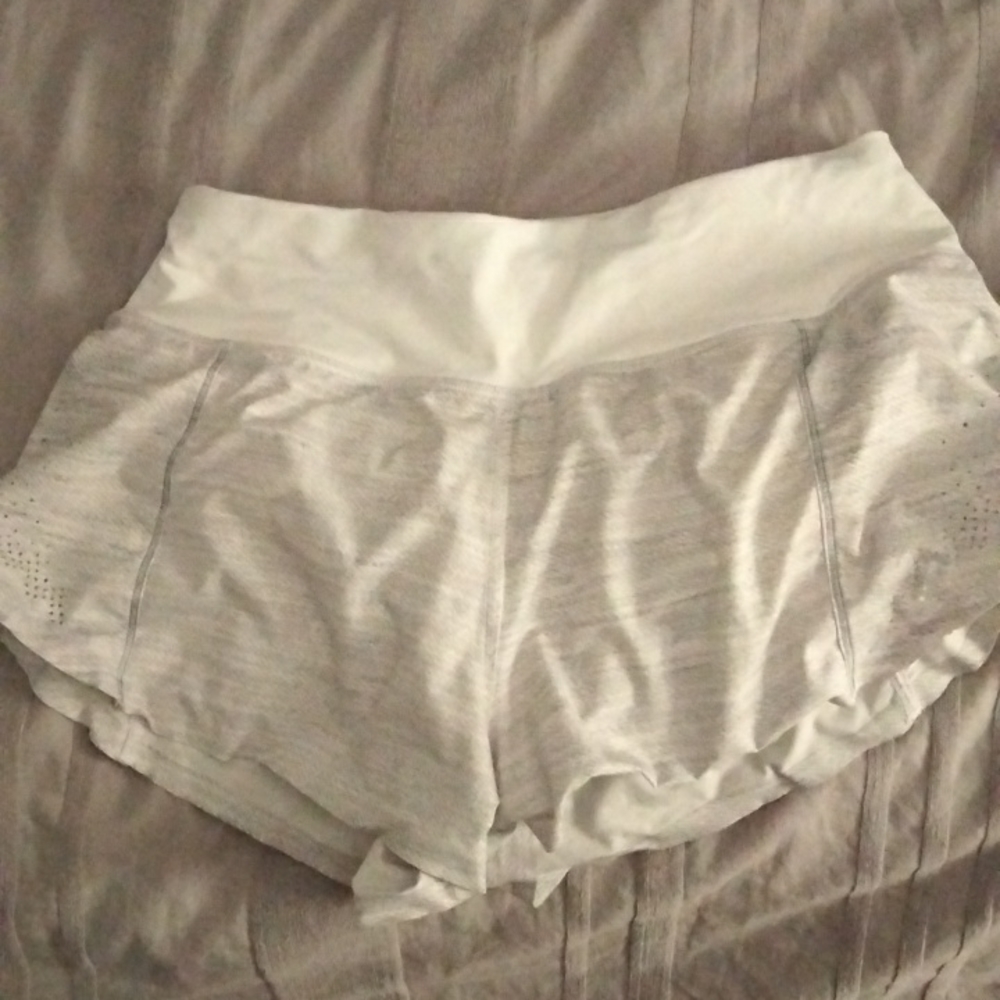 White Lululemon shorts